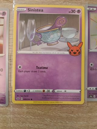Sinistea yuka morii, baby shiny y sinistcha