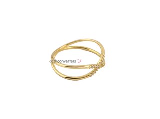anillo oro 18k con piedra con circonita