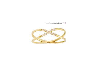 anillo oro 18k con piedra con circonita