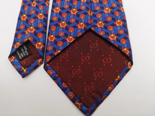 Corbata Gucci Seda Vintage Geométrica