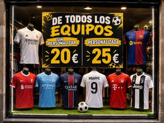 Camisetas de fútbol de varios equipos