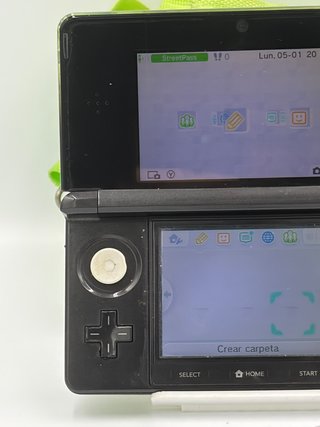 Nintendo 3DS Nera con Caricatore
