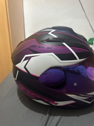 Casco Scorpion Morado con Visera Morada