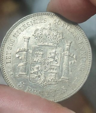 Alfonso XII 5 Pesetas Plata 1876