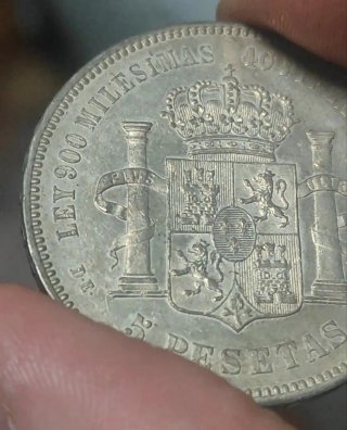 Alfonso XII 5 Pesetas Plata 1876