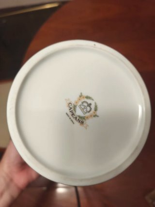 Jarrón Porcelana Capeans Blanco y Negro