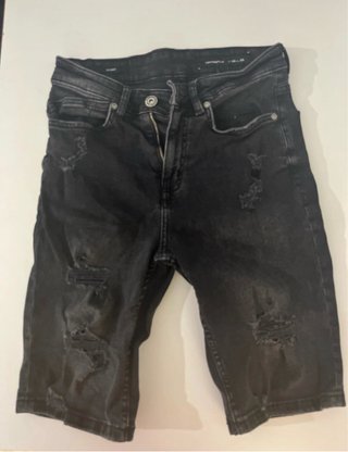 Vaqueros cortos rotos negros Talla XS