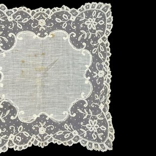Pañuelo antiguo encaje Bruselas