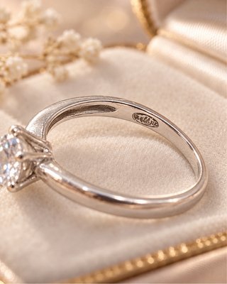 Anello solitario Argento 925 zircone brillante