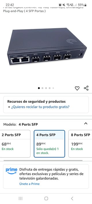 Elfcam® - Gigabit Ethernet Switch 4 x 1G SFP