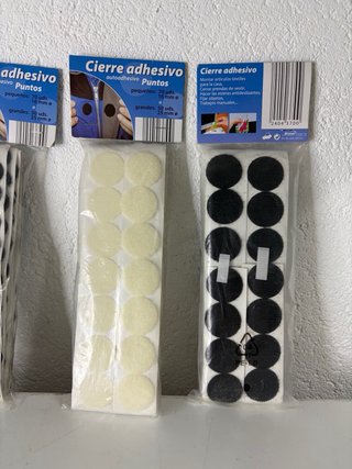 Lote 4 Paquetes Puntos Velcro Adhesivo