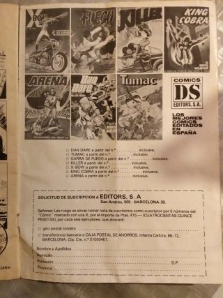 Comic Antiguo X-Bow Nº5 Editors 1981 75Pesetas