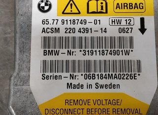 457269 centralita airbag 6577911874901 bmw serie 5