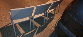 4 Sillas Rattan y Metal comedor