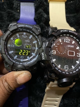 Relojes Deportivos Hombre Negro y Beige