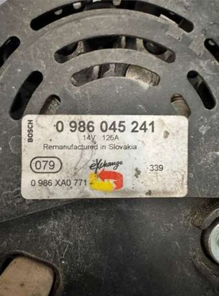 Alternador opel 61743 0986045241 movano 1.9 furgon