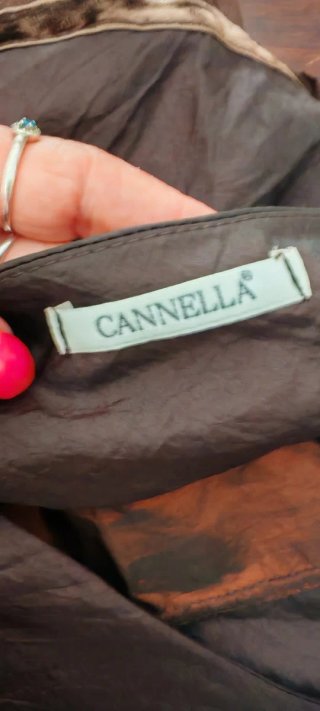 Gonna lunga Cannella Vintage paillettes pizzo