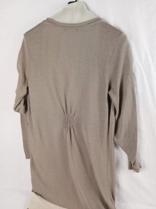 Cardigan Lungo Beige Panna Made in Italy
