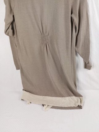 Cardigan Lungo Beige Panna Made in Italy