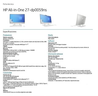 HP 27” Ryzen 5 4500U – 8 GB RAM (piezas o reparar)