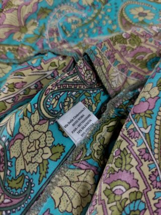 Maxi Abito Floreale Seta Mezze Maniche Vintage