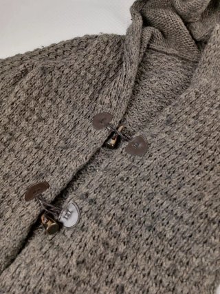 Giacca Cardigan Grigia con Cappuccio