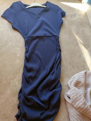 Vestido azul y 2 jerséis mujer talla única