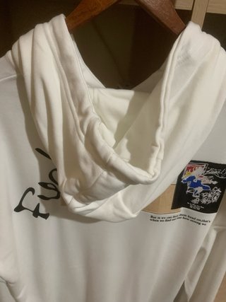 Felpa donna con cappuccio bianca nuova