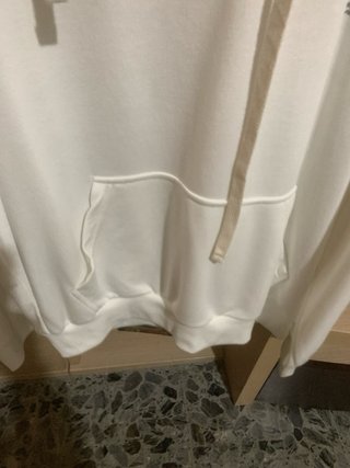 Felpa donna con cappuccio bianca nuova