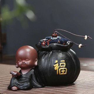 Adorno Cerámica Colección Budas Bolsa Dinero