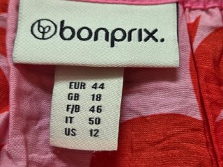 Blusa escote barco rosa y fucsia. Talla 44. NUEVA.