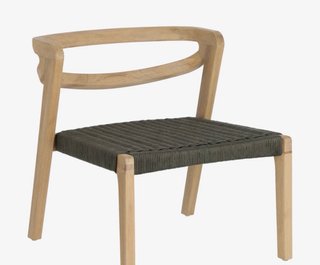 Sillón de jardín Ezilda madera y tejido