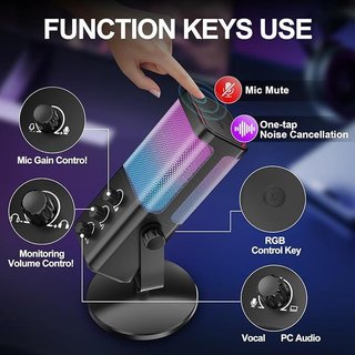 Socodox Micrófono RGB cancelación de ruido