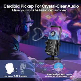 Socodox Micrófono RGB cancelación de ruido