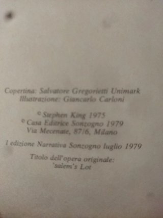 Stepen king prima edizione