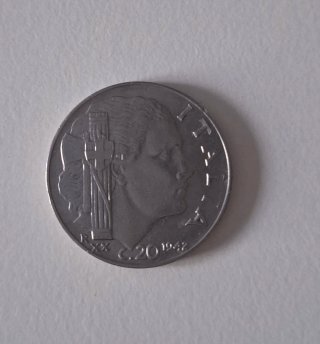 Moneta 20 centesimi Italia 1944 Vittorio Emanuele