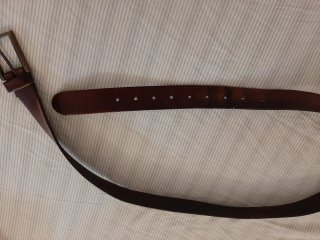 Cintura Geox Marrone Pelle Fibbia Metallo
