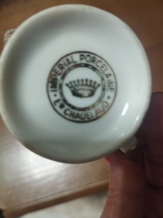 Jarra lechera vintage con flores Limoges Imperial