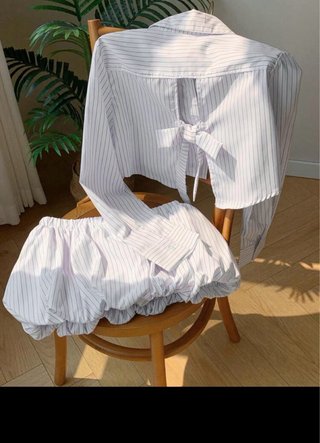 Conjunto Blusa y Falda Rayas
