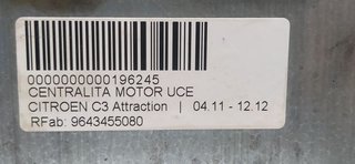 CENTRALITA MOTOR UCE CITROEN C3 Attraction
