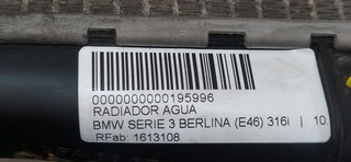 RADIADOR AGUA BMW SERIE 3 BERLINA (E46) 316i
