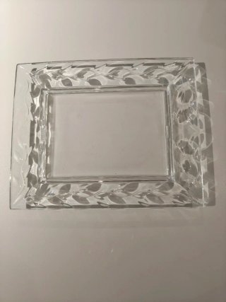 Bandeja decorativa cristal hojas