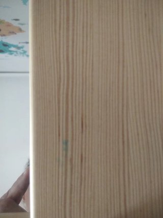 Espejo de madera con barra