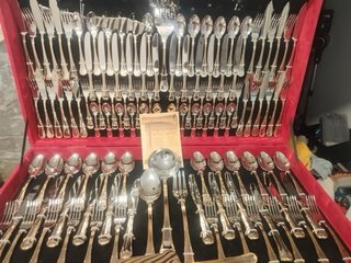 Juego Cubiertos Lujo Acero Inox + Oro