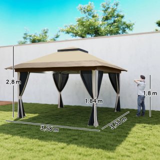Cenador plegable 3,6x3,6m