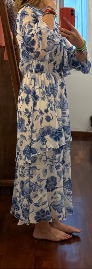 Vestido largo estampado floral