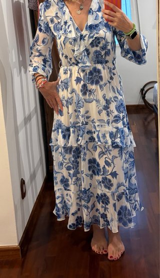Vestido largo estampado floral