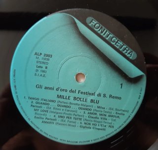 Doppio Vinile Mille Bolle Blu - Sanremo