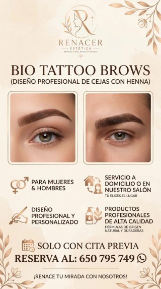 Microblading o diseño de cejas con henna