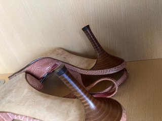 Tacones Sergio Rossi Piel Serpiente Rosa